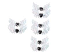 CALLARON 4pares Decoraciones Para Zapatos De Gótico De Ángel Accesorios Brillantes Para y Zapatillas Clips De Zapato Rhinestones