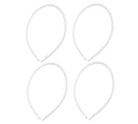 CALLARON 4piezas Diadema de Perlas Delicada Diseño de Hada Accesorios Pelo Tocado de Perlas para Mujer para Eventos Especiales y Uso Diario