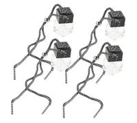 CALLARON 4piezas Difusor De Aromas Para Coche Botellas De Perfume Colgantes De Vidrio Tapa De Ambientador Para Esenciales Decoración Para Espejo Retrovisor Para Fiestas y Celebraciones