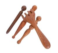 CALLARON 4piezas Masaje de Madera para Manos y Pies Herramienta de Masaje Facial y Corporal de Tradicional Tailandés de Madera y Relajación