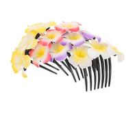 CALLARON 4piezas Peinetas Laterales Cabello Pinzas Flores De Plumeria Accesorios Formales Cabello Decoraciones Para Tocados De Novia Estilo Hawaii Para Mujer y Niñas Adolescentes