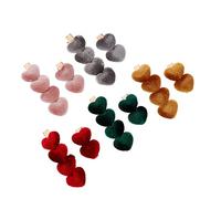 CALLARON 5 Pares de Horquillas de Corazones para Mujer Forma de Corazón, Material Sintético y Hierro, Accesorios Cabello Prácticos para Peinados Familiares y Secado Estilo Aleatorio