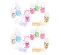 CALLARON 50 Dijes Colgantes para Pendientes y Collares de Vidrio con Lentejuelas de Estrella, Mezcla de Colores, Material Plástico y Vidrio, 50 Piezas para Manualidades y Color Aleatorio