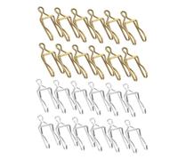 CALLARON 50 Pcs Cierre de Reloj de Bolsillo mosquetones cordón Extensible Cierres película Mini Cierre de Metal para Cadena de Reloj. Clips de Cadena de Reloj de Bolsillo de Hierro Planchar