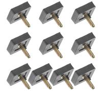 CALLARON 5pares Replacement Heel Caps for High Heels Square Shaped Repair Tips for Women Shoes and Quiet Material