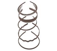 CALLARON 5piezas Diadema Antideslizante Para Mujer De Moda Verano Cinta De Pelo Para Lavarse La Cara y Mantener El Cabello Su Lugar Color Marrón Oscuro