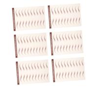 CALLARON 6 Hojas Pegatinas de Cejas Simuladas de Transferencia Marrones Autoadhesivas Gruesas para Moldear Impermeables para Maquillaje y Festivales