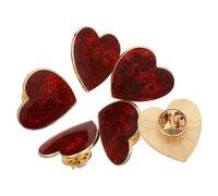CALLARON 6 Piezas Broche de Corazón de San Valentín Broche de Metal Insignias de Solapa de Corazón Enamorado de Fiesta para Bufanda Chal Vestido Abrigo