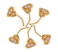 CALLARON 6 Piezas De Aros Pequeños Para La Nariz Con Forma De Corazón Y Gancho Torcido Piercings Para El Ombligo Piercings Para El Cuerpo Para La Nariz Para La