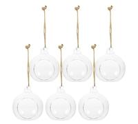 CALLARON 6 Piezas de Globos de Vidrio Colgantes para Decoración del Hogar, Soporte para Plantas Hidropónicas Cuerpo Transparente, Fáciles de Almacenar