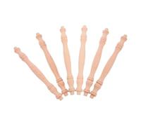 CALLARON 6 Piezas Husillos de Madera sin Terminar para Barandillas Decorativas, Durabilidad Excepcional y Acabado Elegante para Decoración y Carpintería