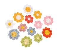 CALLARON 60 Parches para Coser de Flores Bordadas Detalladas en Lana de Punto, Ideales para Decorar Ropa y Zapatos en Proyectos de Manualidades DIY Color Aleatorio