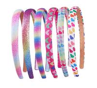 CALLARON 6piezas Diadema De Color Para Niña Aros Cabello Accesorios Decorativos Cabello Colores Vibrantes Para Fiestas Infantiles