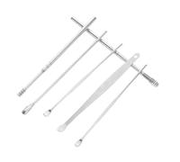 CALLARON 6piezas Kit Completo De Limpieza De Oídos Herramientas Acero Inoxidable Palillos Espirales Limpiador De Cerumen Para Adultos