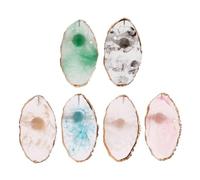 CALLARON 6piezas Paleta De Manicura Diseño De Círculos Irregulares Bandeja Para Esmaltes De Uñas Colores Brillantes Práctica y