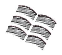 CALLARON 6piezas Peineta Francesa De Boda Pinzas Cabello De Novia Decorativo Flores y Pedrería Accesorio Para Mujer Estilo Lateral