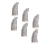 CALLARON 6piezas Resistentes Al Sudor De Agujas Protector De Dedos Antisudor Para Pantalla Táctil De Fibra Plateada Para Funda Para Pulgar