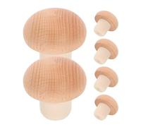 CALLARON 6piezas Tapones de Vino de Madera Forma de Seta de Unidades Tapones Reutilizables para Botellas de Vidrio Preservan Frescura y Aroma Regalo para Amantes del Vino