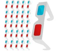 CALLARON 70 Gafas 3d de Papel Rojo y Azul Marco Ligero y Cómodo para Ver Películas y Juegos en Casa