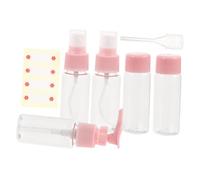 CALLARON 7piezas Envases Viaje Prueba Fugas Plástico Para Champú Loción Gel Ducha Baño Solar Color