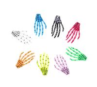 CALLARON 8 piezas Clips de Pelo Halloween Mano Esqueleto Colores Fluorescentes Accesorios para Niñas