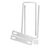 CALLARON Abrazadera de Tubo Cuadrada de Acero Galvanizado 2 Unidades M6x60x150 Perno en U y Tuerca Antideslizante para Montaje de Escape Automotor y Reparación de Tuberías