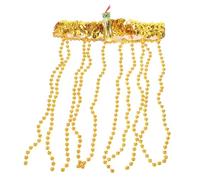 CALLARON Accesorio Egipcio Mujer Diadema con Serpiente Dorada y Perlas Colgantes para Disfraz de Fiesta Halloween