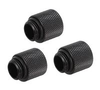 CALLARON Acoplador de Refrigeración Líquida de Latón Negro Junta Giratoria de 360 Grados y Anillo de Silicona para Sistema de Refrigeración por Agua Pc, Paquete de 3 Piezas