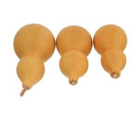 CALLARON Adorno de Calabaza Natural 3 Piezas, Miniatura de 9-12 Cm sin Cabeza, Decoración Artesanal para Escritorio y Hogar, Símbolo Chino de Prosperidad y Buena Suerte, Adecuado