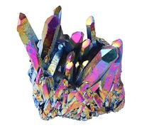 CALLARON Adorno de Racimo de Cristal Natural 70 G Chapado en Colores Multicolor Decoración de Escritorio para Hogar y Oficina Adorno Curativo Obsequio para Decoración Estilo Aleatorio