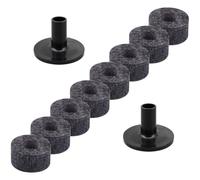 CALLARON Almohadillas de fieltro gris para platillos de batería, set de 8 piezas con fundas metálicas, accesorios para tambor y optimización del sonido en kits de percusión