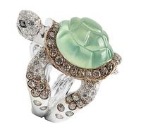 CALLARON Anillo De Tortuga De Joya Brillantes Pastel Joyería De Animales Para Mujeres Anillo Decorativo Para Cumpleaños y Ocasiones Especiales