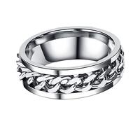 CALLARON Anillo De Tránsito Pulsera De Serpiente Talla De Anillo Collar De Cadena De Bloqueo Equipo Anillos Para Mujer Nudillo Collar De Cadena y Candado Anillos De Plata Anillos De Oro