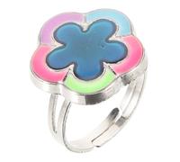 CALLARON Anillo Luminoso De Temperatura Para Mujer 5 Unidades Dorado Para Ropa Timbre Solar Video Joyería De Moda Anillos Para Puerta Joyería Ajuste Inteligente De Aleación