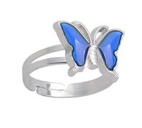 CALLARON Anillo Termocrómico Ajustable para Mujer Anillo de Sensible la Joyería de Dedo con Cambio de Color Mágico