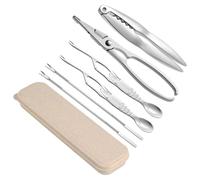 CALLARON Aparato para Comer Cangrejos y Mariscos de Acero Inoxidable, Set de 6 Herramientas Mango Ergonómico, Adecuado para Comidas entre Amigos