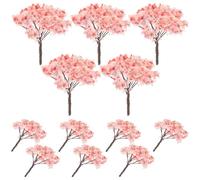 CALLARON Árboles Miniatura de Cerezo Rosa Material Abs y Esponja Natural Reutilizable 12piezas para Diorama para y Sala