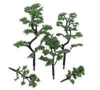 CALLARON Árboles Modelo para Maquetas de Trenes en Miniatura, 5 Piezas de Abeto Artificial en Tamaños Variados (4cm, 6cm, 8cm, 10cm, 12cm), Decoración para Dioramas y Paisajes en Mesas