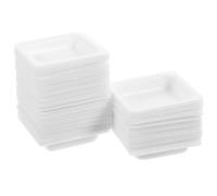 CALLARON Bandejas de Pesaje de Muestras de Plástico 50 Unidades, Platos de Pesaje Portátiles Cuadrados Medianos 100 Ml para Laboratorio, Suministros para Pesar Polvos y Líquidos