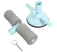 CALLARON Barra de Empuje de Suelo Ajustable Ventosa para Abdominales, Dispositivo Portátil de Asistencia para Sentarse en Color Azul, Entrenador Multifuncional para Ejercicios de Fuerza