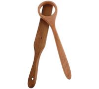 CALLARON Batidor Danés de Madera Ergonómico para Masa, Amasadora Antiadherente Beige, Herramienta Multifuncional Adecuado para Hornear en Cocina y Repostería Reutilizable