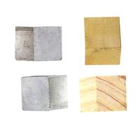 CALLARON Bloques de Densidad Piezas de Cobre, Hierro, Aluminio y Madera Conjunto de 4 para Experimentos de Física y Exploración de Densidad para Educación Científica