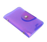 CALLARON Bolsa Organizadora para Placas de Estampado de Uñas 20 Ranuras 6x12 Cm Transparente Púrpura para Decoración y Almacenamiento Portátil en Belleza y Cuidado Personal