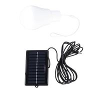 CALLARON Bombilla Solar Recargable LED para Exterior y Camping, Luz de Emergencia Portátil, Batería de 800mah, Material Abs Resistente y Diseño Ip55 para Uso Ambiental
