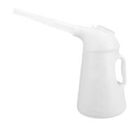 CALLARON Botella Adecuado para Motor para 3l Aceite de Boquilla Manual, Plástico Blanco, Control de Velocidad de Llenado y Actividades al Aire Libre Coches