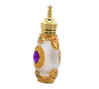 CALLARON Botella Cuentagotas de Vidrio Transparente para Aceites Esenciales con Tapa Dorada Frasco Recargable para Perfumes y Cosméticos Compacto para Viaje Profesional para Maquilladores