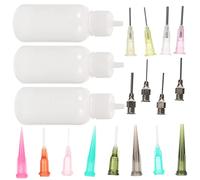 CALLARON Botellas Dispensadoras De Calafateo y Pintura 3 Piezas 30 Ml Cuerpo Flexible Para Manualidades Profesionales Boquillas Puntiagudas y Conos Negros Para Bricolaje