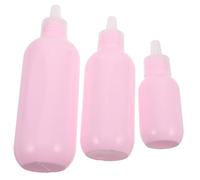 CALLARON Botellas Exprimibles para Cosméticos 3 Unidades Tamaño Pequeño Botellas Vacías de Viaje para Loción y Gel Champú Portátiles para Viaje y Uso Diario Color Rosa