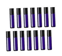 CALLARON Botellas Roll-On de 5Ml 24 Piezas Vidrio Refillable para Aceites Esenciales Cosméticos Viaje Diseño Compacto