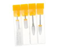 CALLARON Brocas De Cerámica Para Uñas 4 Piezas Para Pulido y Eliminación De Cutículas, Repuesto Duradero Para Manicura Profesional, Apto Para Esmaltes De Gel y Cuidado De Uñas